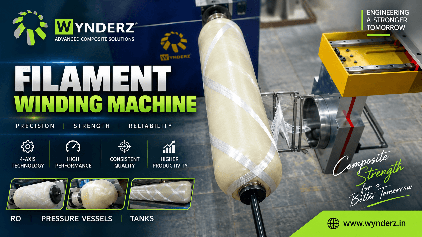 Filament Winding Machine - RO - Pressure Vessel - Tank Winding - 9676543322